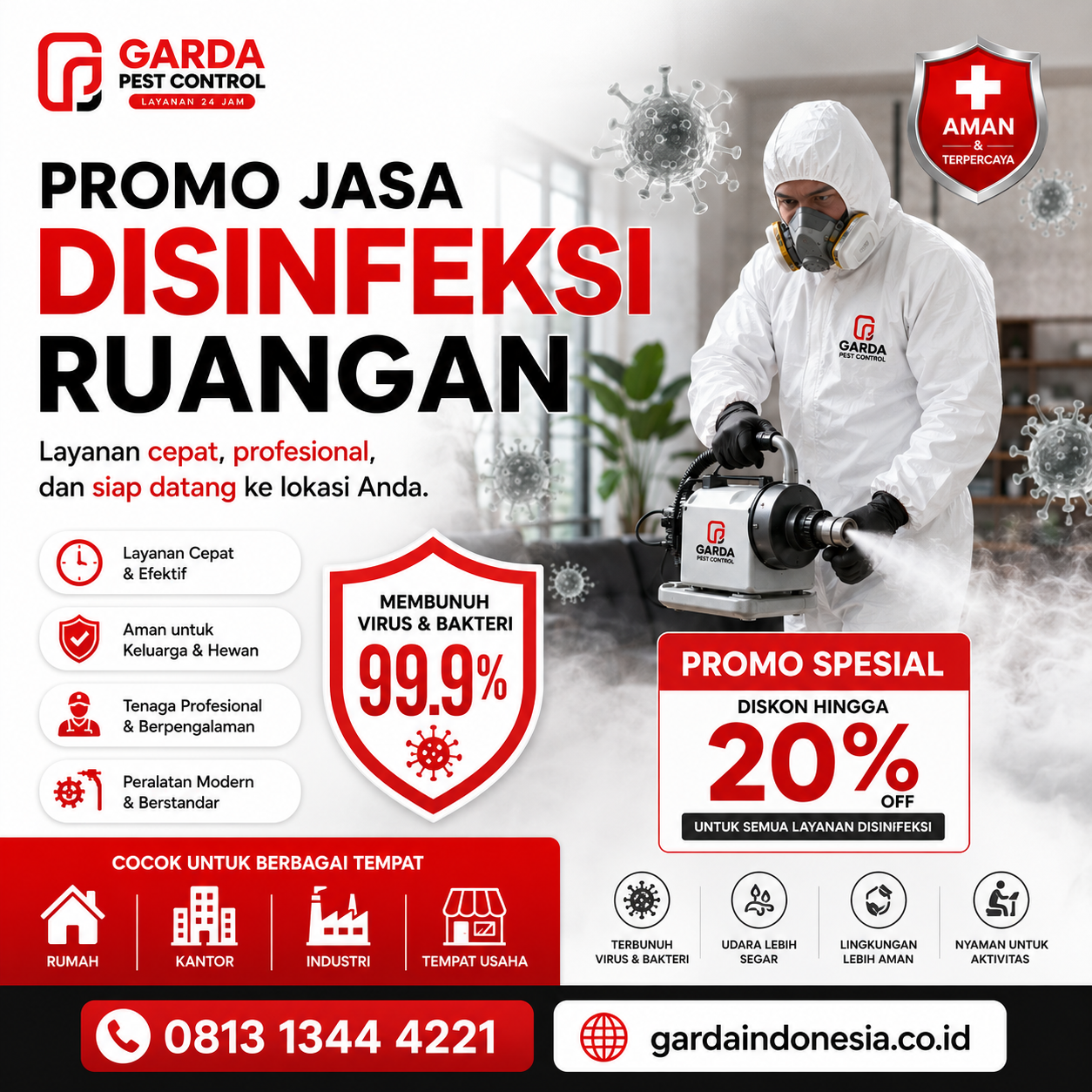 Jasa Fogging Disinfektan di Mijen Semarang Waspada Virus & Bakteri
