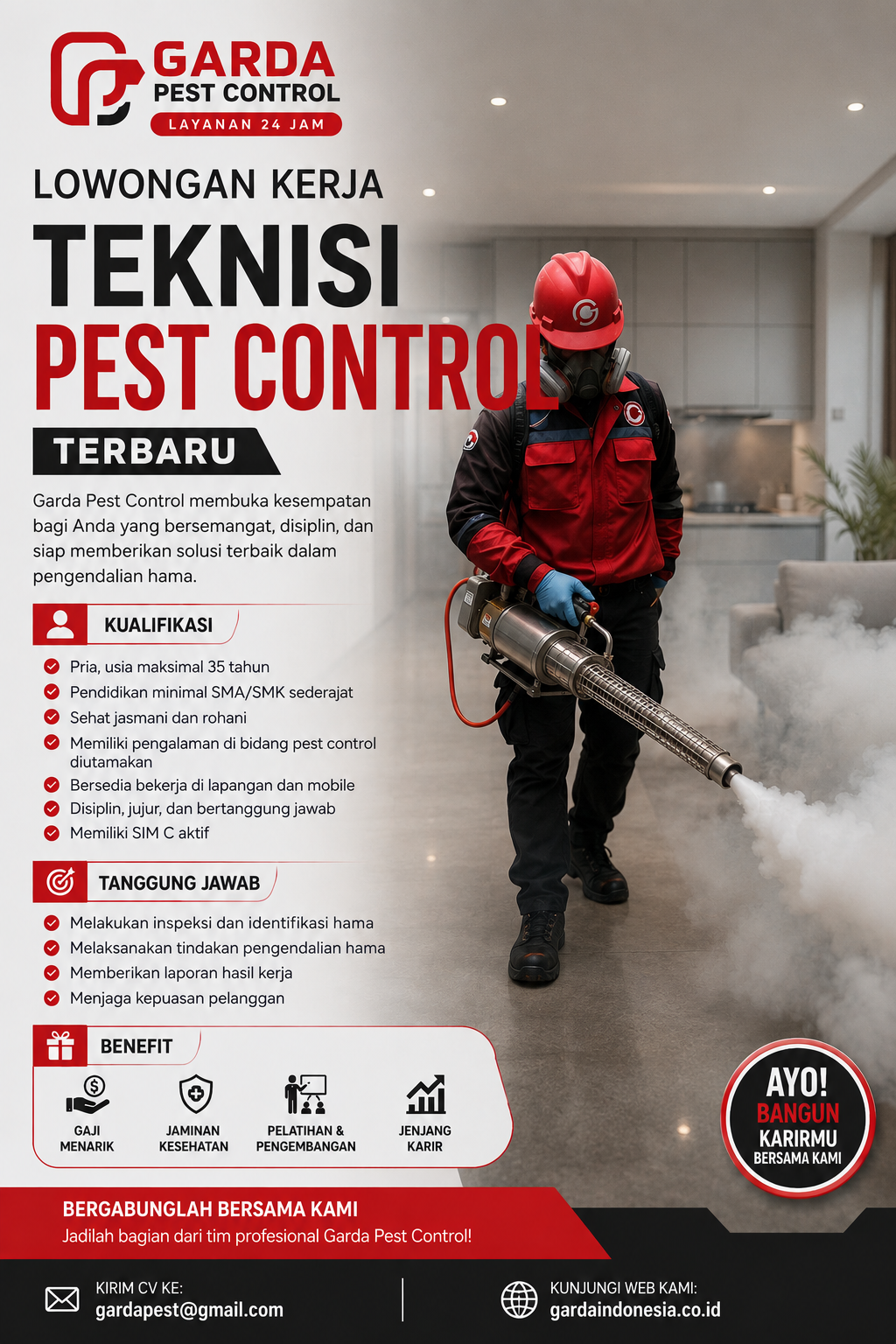 Loker Garda Pest Control Demak untuk Teknisi & SPV