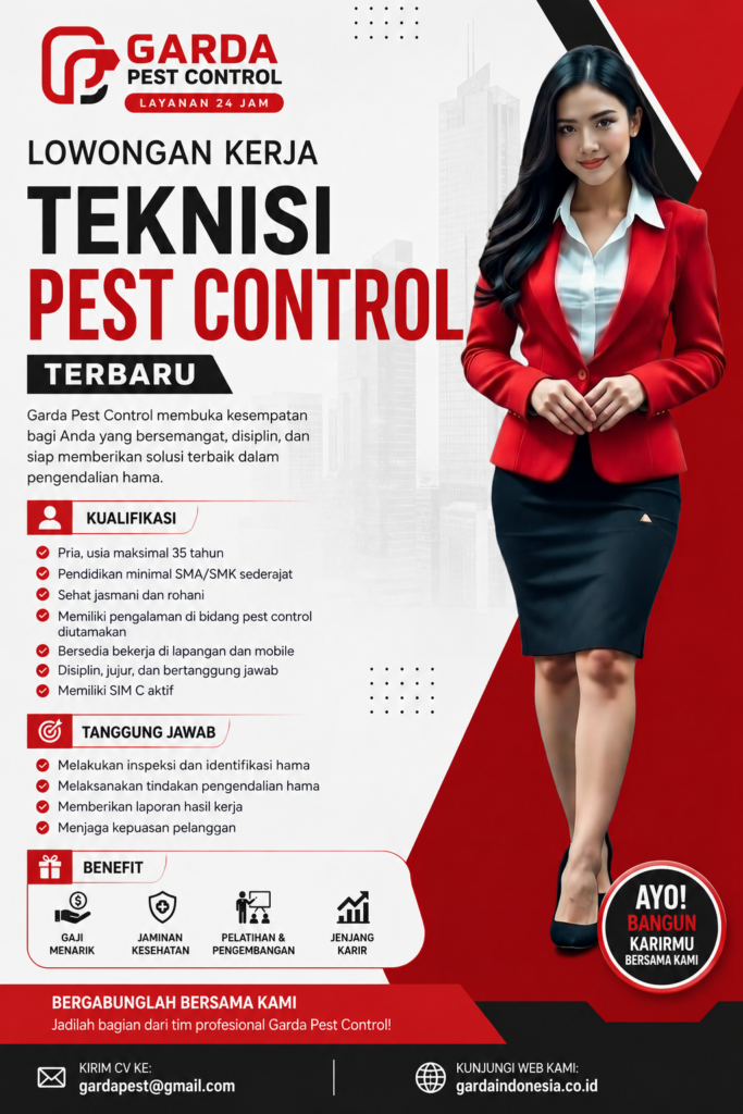 Loker Garda Pest Control Yogyakarta Untuk Teknisi