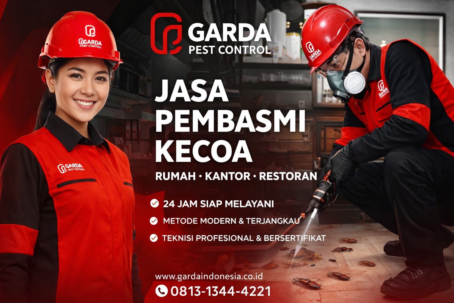 Jasa Pembasmi Kecoa Terbaik dan Terpercaya