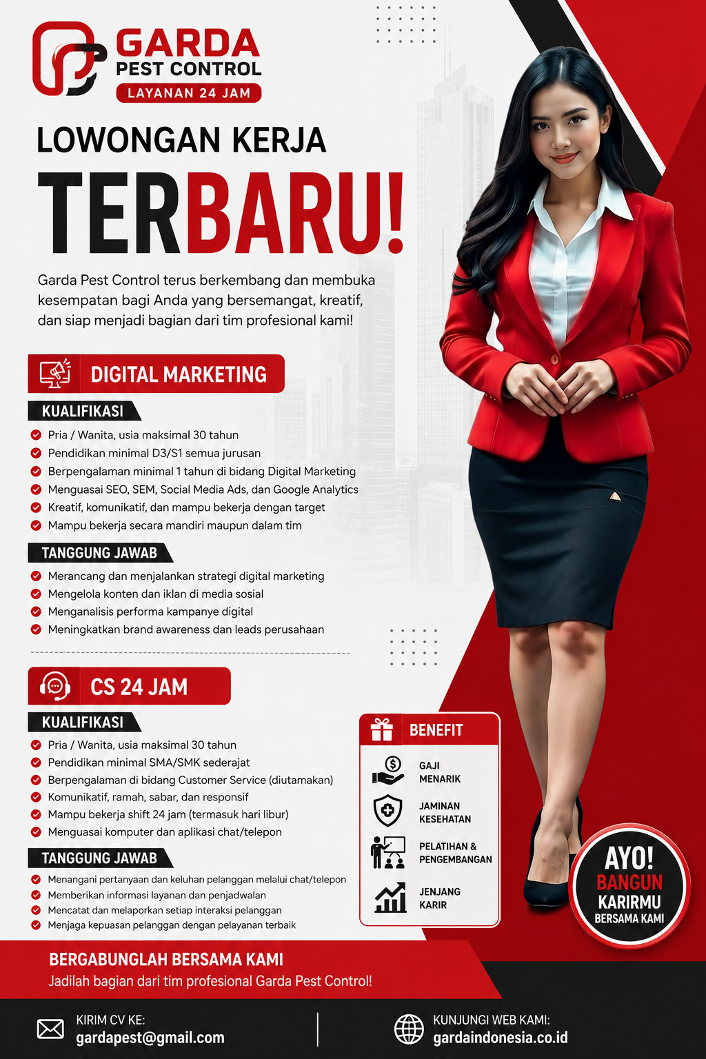 Loker Garda Pest Control Bandung untuk CS dan Digital Marketing