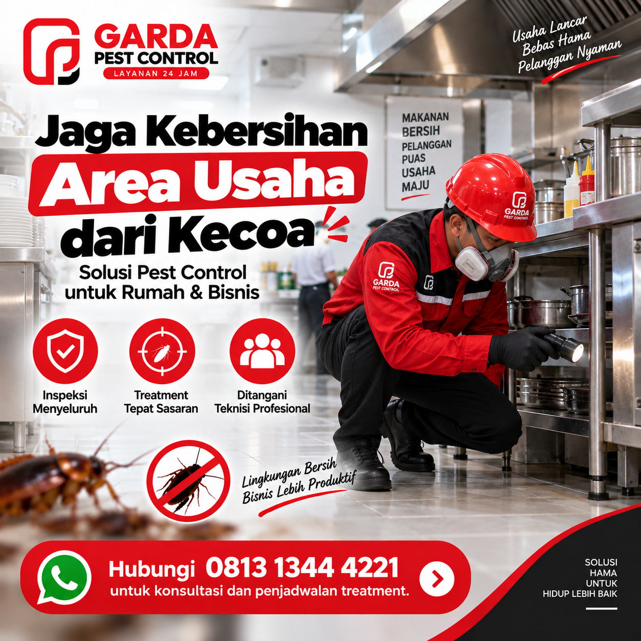 Biaya Jasa Basmi Kecoa Rumah Jakarta Barat 