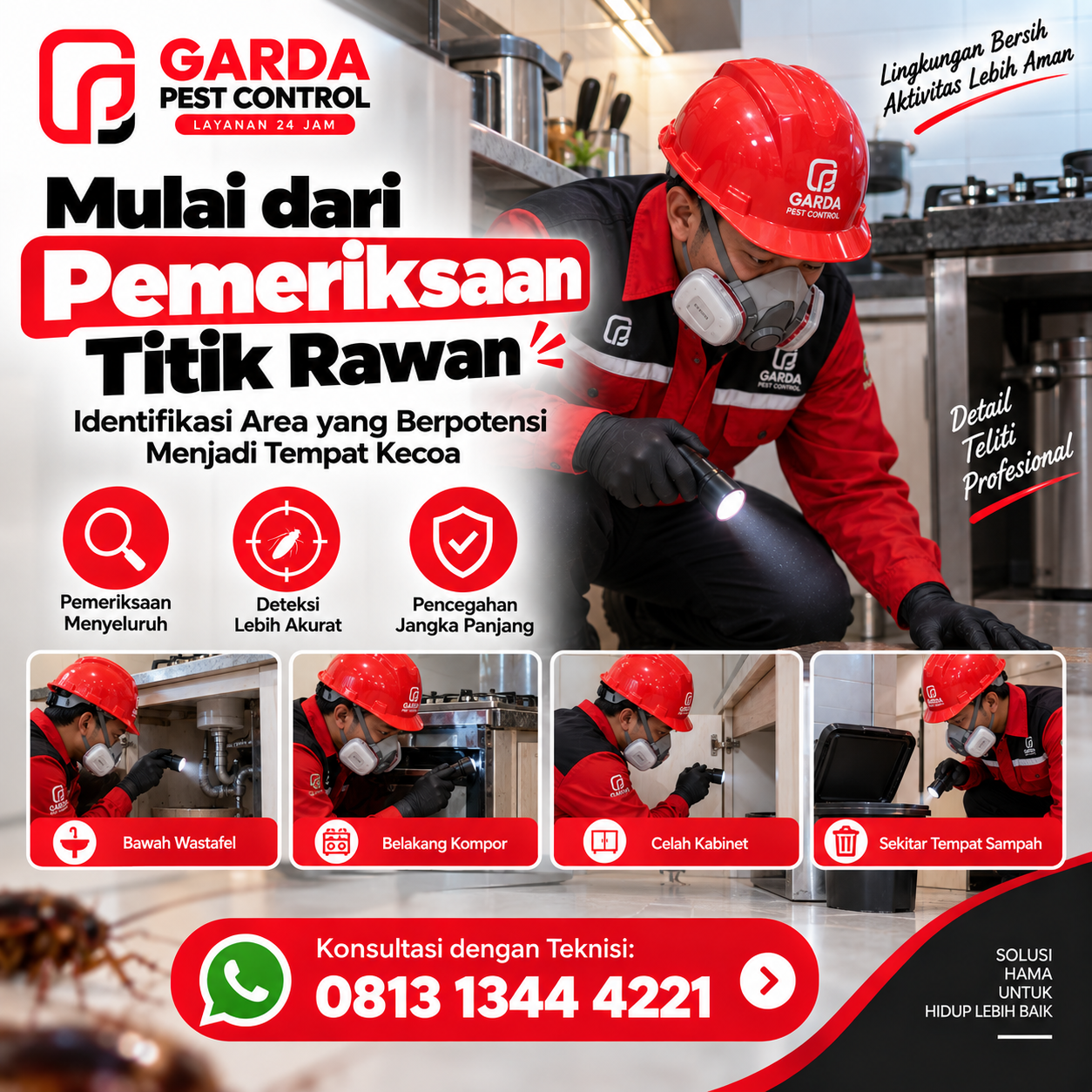 Jasa Penanganan Infestasi Kecoa Jerman di Dapur Rumah yang Efektif dan Tuntas